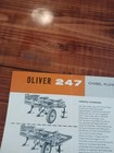 Oliver 247 Chisel Plow Brouche Pamphlet Vintage