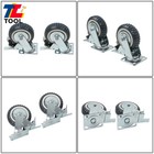 4 Pcs Heavy Duty Swivel Caster Wheels 6 Inch Inclined Fixed Wheel With Brake