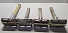 Lot Of 4 Vtg Gillette Double Edge Safety Razors Lady Fat Boy Adjustable Razor