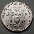 1990 American Silver Eagle  1 Dollar Nat toning 1 Oz 999 Fine Silver Unc Coin