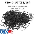 Usa Bulk Black High Heat Uv Rated  19 Angler Fishing Rubber Bands 3-1 2  X 1 16