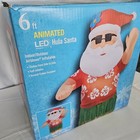 Christmas Inflatable 6 Ft Tall Animated Airblown Led Lighted Hula Dancer Santa
