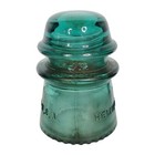 Hemingray Aqua Blue Glass No  16 Electrical Insulator  Made In The Usa