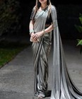 Black Metal Ready To Wear Saree