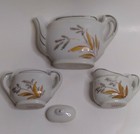 Vintage Children s Toy Tea Set Dishes Wheat Pattern Japan