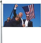 3 x5  Trump Shooting Fight Flag You Missed Trump 2024 Indoor Outdoor Flag 3x5 Ft