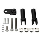 Black Passenger Foot Peg Mount Clevis Kit For Harley Softail Slim Fls Flss 12-17