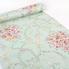 Vintage Floral Self Adhesive Wall Paper Shelf Liner 17 7 w X 100 l  Green 