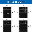 Elsjoy 20 Sheets 40 Pages Stamp Album Pages  9-hole Stamp Collection Inserts Dou