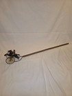 Antique 19th Century Wilkins Cast Iron Jockey On Horse Push Toy