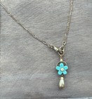 Gold Filled Antique Watch Chain With G f Van Dell Vintage Flower Pendant