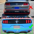 For Ford Mustang 15-17 Hn Style Glossy Rear Bumper Diffuser Corner Extension Lip
