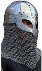 Viking Warrior Helmet   Norse Medieval Helm With Chainmail Aventail   Larp Armor