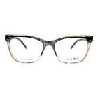 Authentic   New - L a m b  - La039 Blk 53 16 140 Black Crystal Eyeglasses   Case
