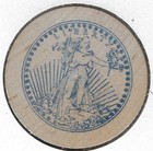 1982  New Hampshire Numismatic Association 20th Show  Concord Blue Wooden Nickel