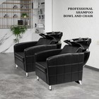 Shampoo Backwash Chair Salon   Spa Barber Chair Ceramic Bowl Sink Unit Station