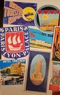 Vintage European Hotel Luggage Stickers Decals Labels Lot Of 14  1940 s 