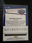2019-20 Hoops Premium Stock Prizms Blue Cracked Ice  296 Zion Williamson Rookie