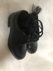 Vintage Black Leather Child Dress Shoes Made In Usa Toddler Size