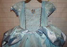 Disney Princess Girls Costume 3t-4t Blue Silver Underskirt Hoop Dress Up Pretend
