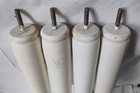 Set 4 Vintage White Wood Table Legs W  Hoof Feet 23 1 4  High