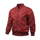 New Mens Heavy Weight Ma-1 Flight Bomber Jacket Full Zip Outerwear Coat Colors