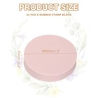 24pcs 2  Rubber Carving Blocks  Soft Linoleum Art Carving Block Round  Pink
