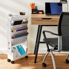 Pen gear 5-tier Movable Organization   Storage Cart  White