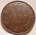 1906 Au Canada Large Cent Edward Vii Coin Canadian High Grade 