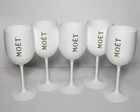 Moet Mo  t Chandon Champagne White   Gold Acrylic Set Of 5 Wine Glasses Goblets