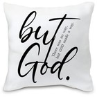 But God Throw Pillow Covers 18x18 - Christian Bible Pillow Cases  But God