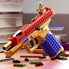 Shell Ejecting Foam Dart Toy Gun Building Block Pistol Continuous Fire Kids Gift