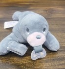 Philips Avent Soothie Snuggle Paci Pacifier Holder Plush Gray Seal