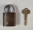 Vintage Best Brass Padlock Lock W  Key Works  
