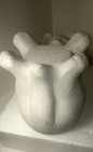 Vintage Ceramic Cat Sculpture Fish Bowl Plant Holder 9  Vintage Kitty Planter 