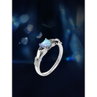 Heart Claddagh Ring Opal 925 Sterling Silver Celtic Irish Promise Gift