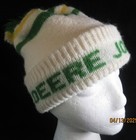 Vintage John Deere Winter Stocking Cap Snowmobile Winter Knit Ski Hat Pom Pom