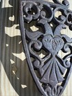 Vintage Antique Cast Iron Trivet Pot Spoon Rest Love Birds Rustic Primitive