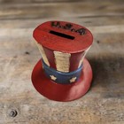 Usa Hat Cast Iron Coin Bank