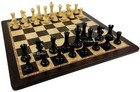 4 Q Black   Natural Empire Modern Staunton Wood Chess Men Set W  20  Ebony Board