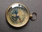 Vintage Brass Pocket Compass     Handmade Nautical Gift  Collectible Maritime