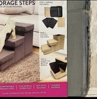 Foldable 3 Step Pet Stairs Dog Ramp Ladder High Bed Portable Storage Ulility Box