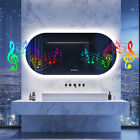 Large Bluetooth Led Bathroom Mirror Wall Vanity Mirror Dimmable Anti-fog Touch