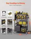 Vevor 4-tier Tool Organizer Cart On Wheels 150 Lbs Garage Cart For Workshop