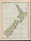 Australia - New Zealand Original 1922 Atlas Map Page Full Color