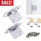 50x Overlay Self Closing Face Mount Cupboard Door Hinge Kitchen Cabinet Hinges