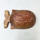 Handmade Wood Bowl Fish Hawaii Handpainted Monkeypod Rustic Primitive Medium