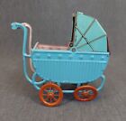 Antique Ges Gesch Tin Baby Carriage With Celluloid Baby Doll  Germany