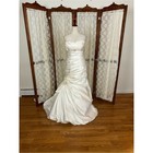 Gorgeous New David   s Bridal Strapless Ruched Satin Wedding Gown