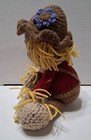 Handmade Scarecrow Amigurumi Crochet Fall Autumn D  cor Seated Plush Doll